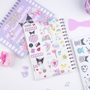 SANRIO KT81154 STICKER COLLECTION RELEASE PAPER NOTEBOOK, 40 SHEETS, A5, 4 DESIGNS