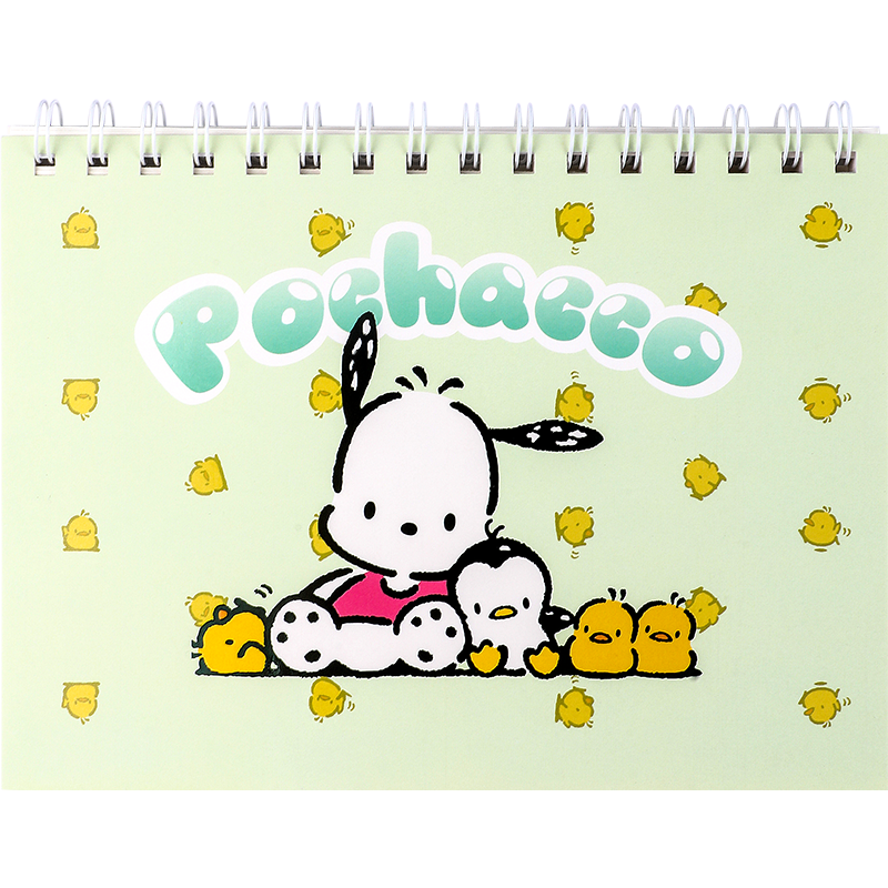 SANRIO-POCHACCO KT81232 STICKER COLLECTION RELEASE NOTEBOOK, 40 SHEETS, A5, 4 DESIGNS