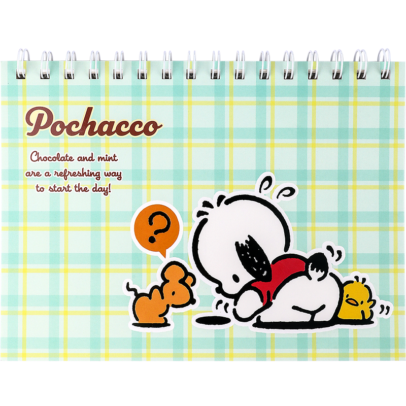 SANRIO-POCHACCO KT81232 STICKER COLLECTION RELEASE NOTEBOOK, 40 SHEETS, A5, 4 DESIGNS