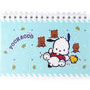 SANRIO-POCHACCO KT81232 STICKER COLLECTION RELEASE NOTEBOOK, 40 SHEETS, A5, 4 DESIGNS