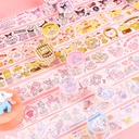 SANRIO KT86557 SCRAPBOOK ADHESIVE TAPE, 4 DESIGNS (KUR, CIN, MY, POM)