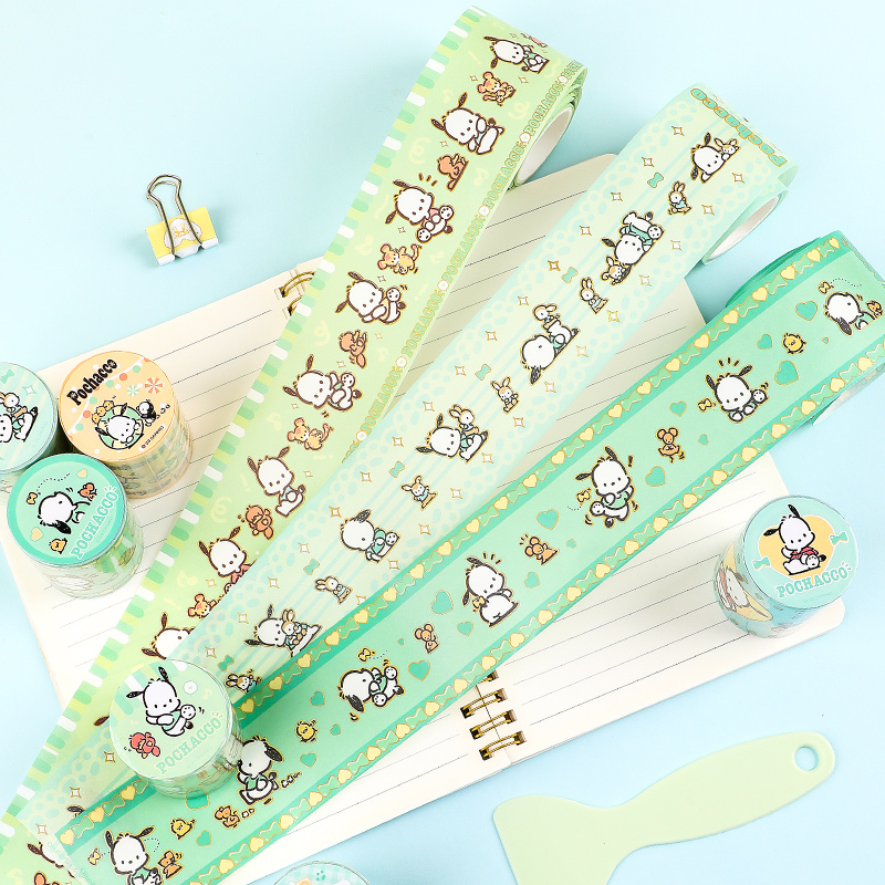 SANRIO-POCHACCO KT86517 SCRAPBOOK ADHESIVE TAPE (WASHI) 6 DESIGNS