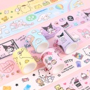 SANRIO KT86559 SCRAPBOOK ADHESIVE TAPE SPECIAL OIL (WASHI) 5 DESIGNS (CIN, HK, KUR, MY, POM)