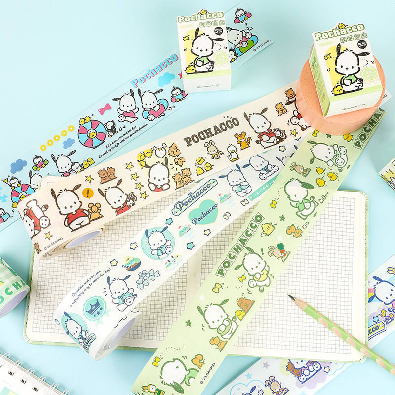 SANRIO-KT86514 POCHACCO SCRAPBOOK ADHESIVE TAPE (WASHI) 6 DESIGNS