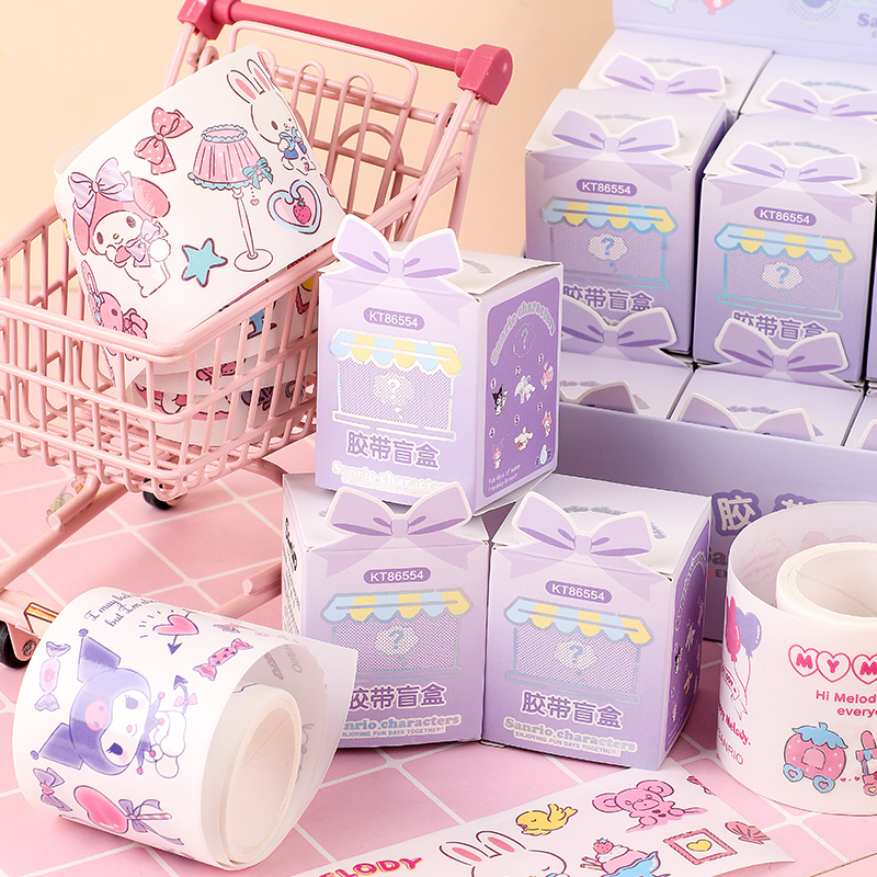 SANRIO-KT86554 SCRAPBOOK ADHESIVE TAPE (WASHI) 6 DESIGNS (KUR, CIN, MY)