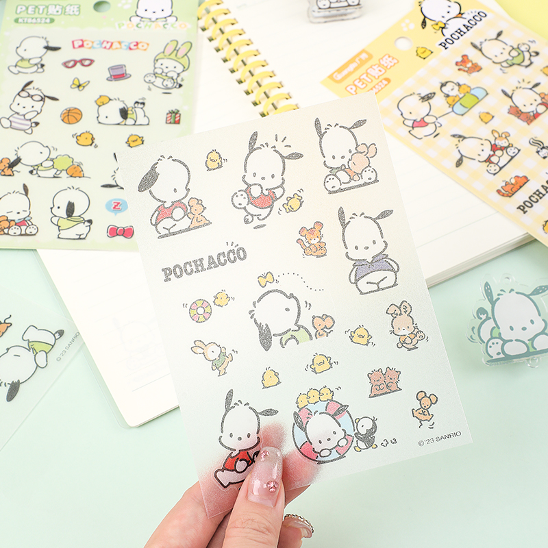 SANRIO-KT86524 POCHACCO PET STICKER2 PHOTO DESIGNS 2 SHEETS/OPP BAG