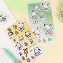 SANRIO-KT86523 POCHACCO  STICKER 2 DESIGNS 4PCS