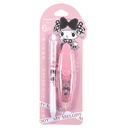 SANRIO-KT84131 GEL PEN+CORRECTION TAPE SET COLOR: PINK, PURPLE GEL PEN: BLACK INK 0.5MM (KUR, MY)