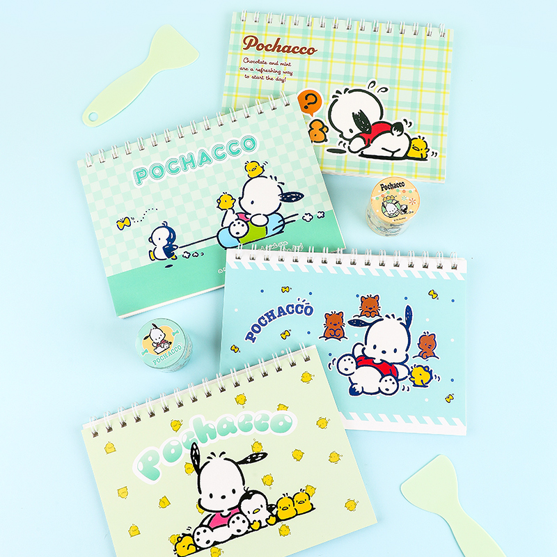 SANRIO-POCHACCO KT81232 STICKER COLLECTION RELEASE NOTEBOOK, 40 SHEETS, A5, 4 DESIGNS