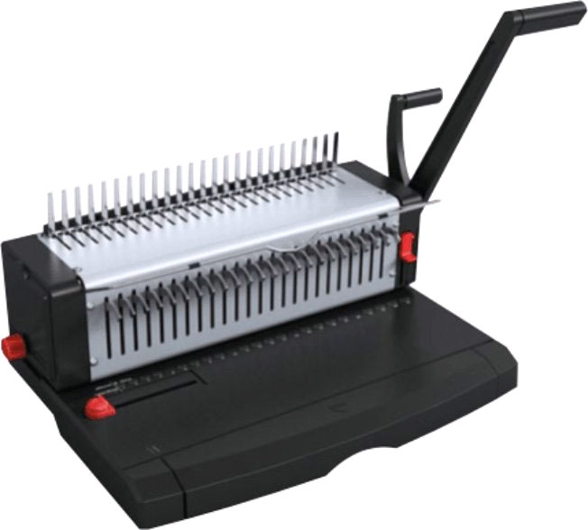 COMIX HEAVY DUTY COMB BINDING MACHINE 24 HOLES,450 SHEETS BINDING CAP., LONG SIZE