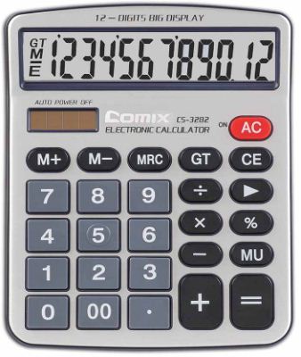 COMIX 12 DIGITS INDEPENDENT MEMORY CALCULATOR