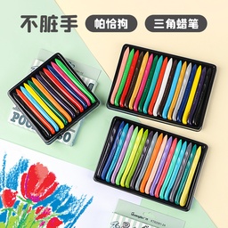 [KT82081-12] POCHACCO TRIANGULAR CRAYONS 12 COLORS